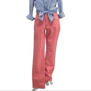LOFT Caribbean Pink Modern Straight Ankle Jeans, five pocket style-Size 26